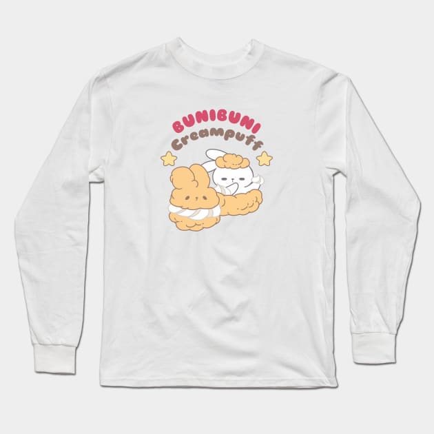 Cute Bunnies in Bunibuni Creampuff Long Sleeve T-Shirt by LoppiTokki